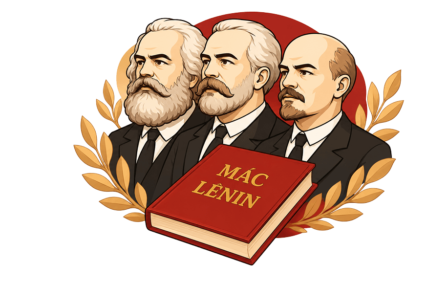 Marx Engels Lenin Philosophy Trio Illustration